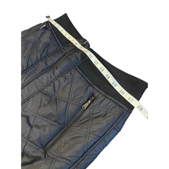 Prana Women’s Gray Quilted Insulated Skirt Size Large – Zip Front Winter - Picture 7 of 11